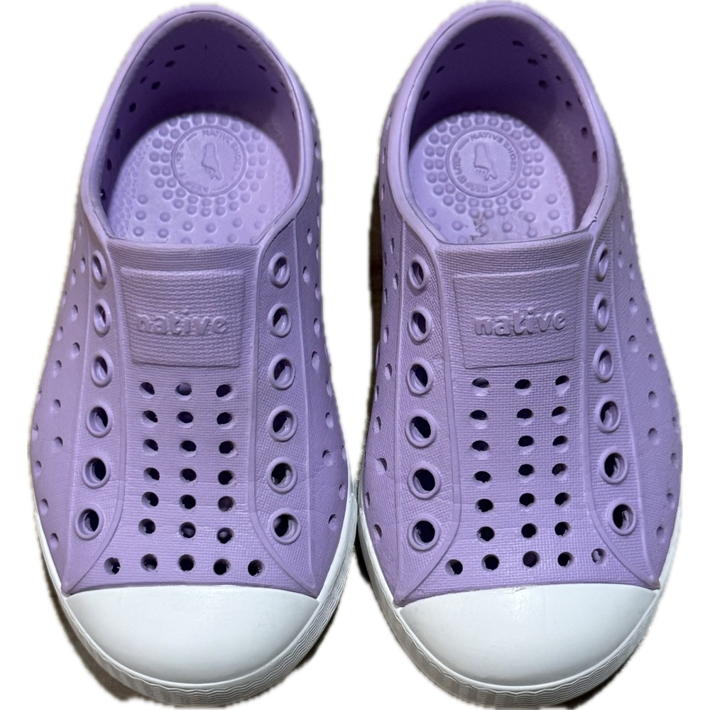 Native Jefferson Kids Lavender Purple EVA Slip On Water Shoes Sneakers C6